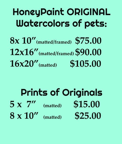 Original Watercolors Pets