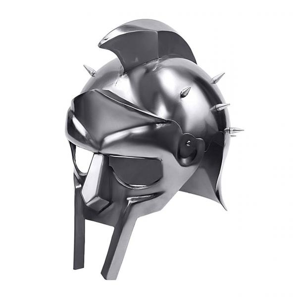 GLADIATOR MAXIMUS ROMAN SPIKED HELMET Functional 18ga Carbon Steel picture