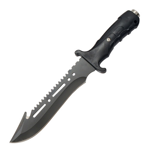 Tactical Combat-Style Hunting Knife Glass Breaker 12.25" Guthook Excelsior Steel