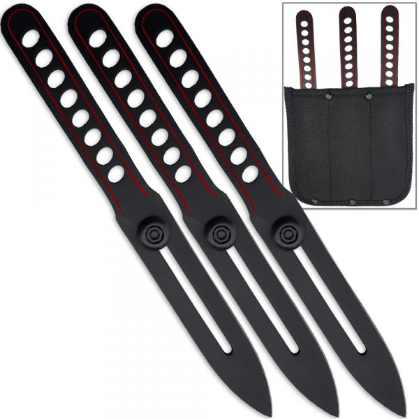 Competition Red Line Thrower Set Knives Precision Throwing Adjus