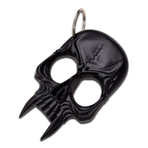 Skull Self Defense Keychain Black picture