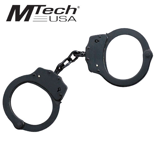 MTech USA Black Double Lock Handcuffs Self Defense picture