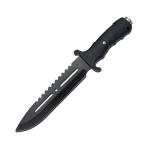 Ultimate Extractor SAWBACK Bowie Survival Knife w GLASS BREAKER Black