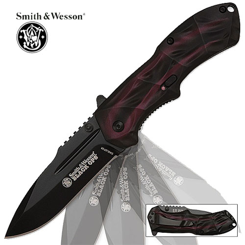Spring Assist - S&W Black Operations - Spear Point Red Plain