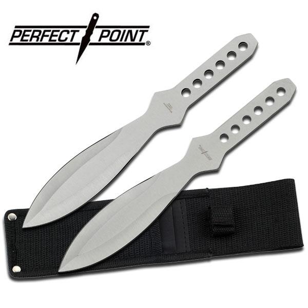 Perfect Point 10.5" Throwing Knife Set of 2 Knives and With Nylon Sheath 312-L2