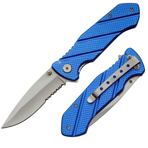 BLUE GEM Spring Assist  'Legal Automatic' Knife picture