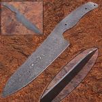 Damascus Full Tang Ladder Pattern Blank Chef Knife - Ltd.Edition 2