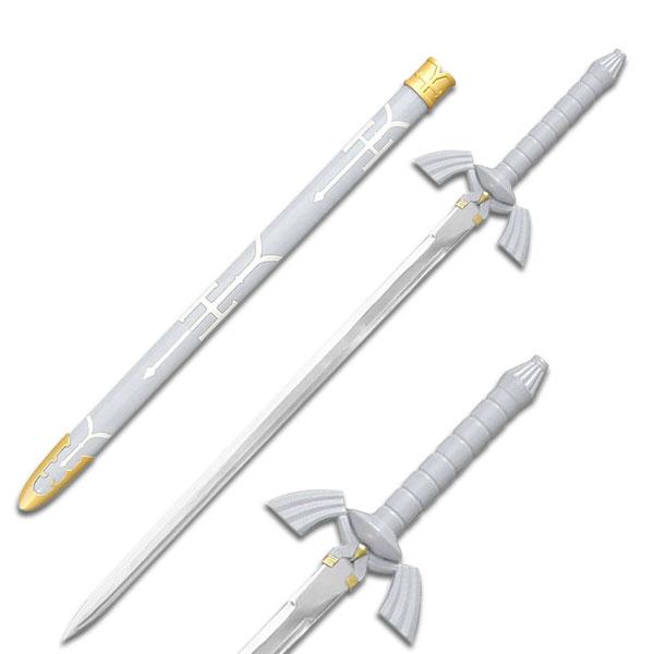 Zelda Twilight Master Sword Hyrule Triforce Replica White