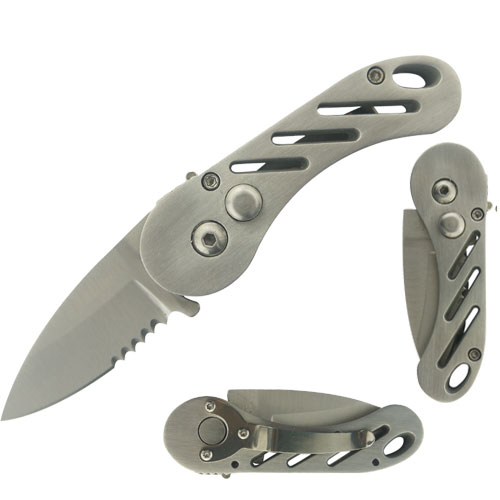 Compact Legal Auto Knife (Silver)