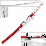 Naruto Anime Omoi Lightning Infused Katana Red Long Sword Steel