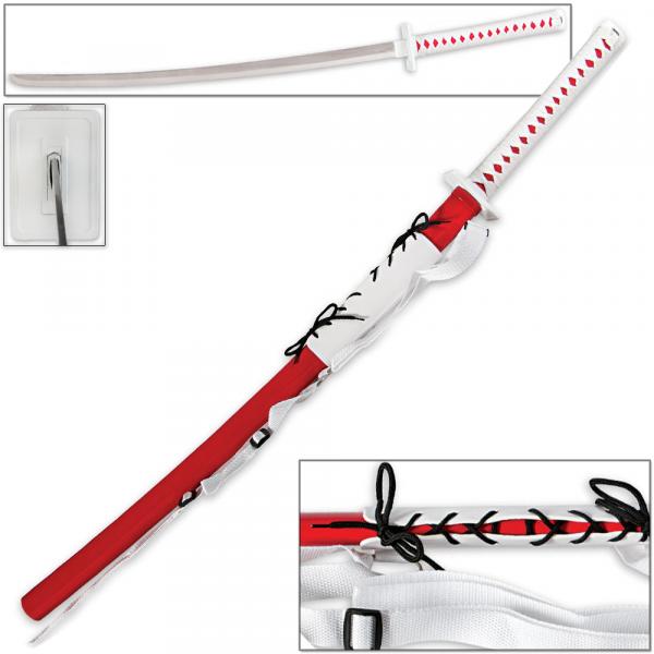 Naruto Anime Omoi Lightning Infused Katana Red Long Sword Steel picture