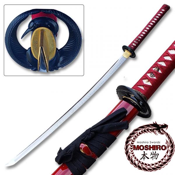 MOSHIRO 1095 High Carbon Steel Red Glossy Scabbard picture