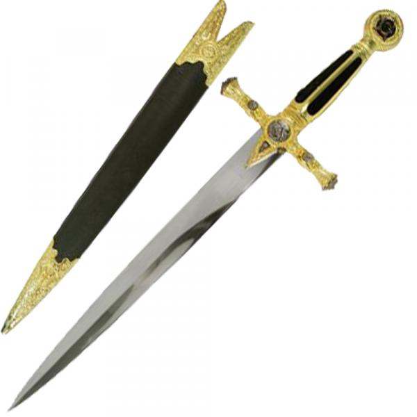 Masonic Dagger Sword with Handle, Black Velvet picture