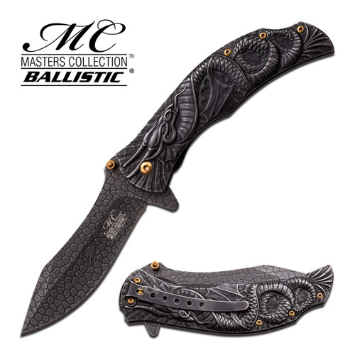 MTech Dragon Fury Assisted Opening Folding Pocket Knife Black