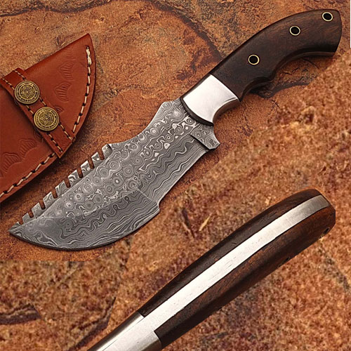 Custom Made Damascus Tracker Knife Limited Edition picture