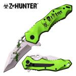 Z-Hunter Linerlock A/O Knife ZB-110GN 5in closed. 3.75in assisted opening