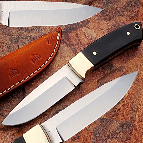 Custom Made J2 German Steel Full Tang Hunting Knife Buffalo Horn