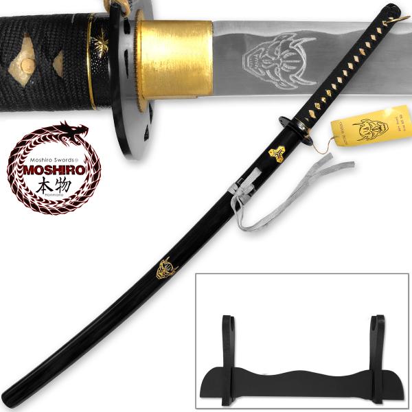 MOSHIRO Kill Bill Bud's DEMON Sword Battle Ready Katana Engraved Hattori Hanzo Steel picture