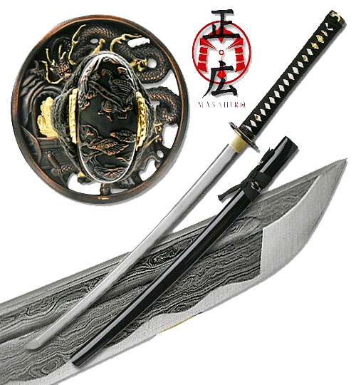 Masahiro - Folded Steel Samurai Sword - 1000+ Layers - Dragon picture