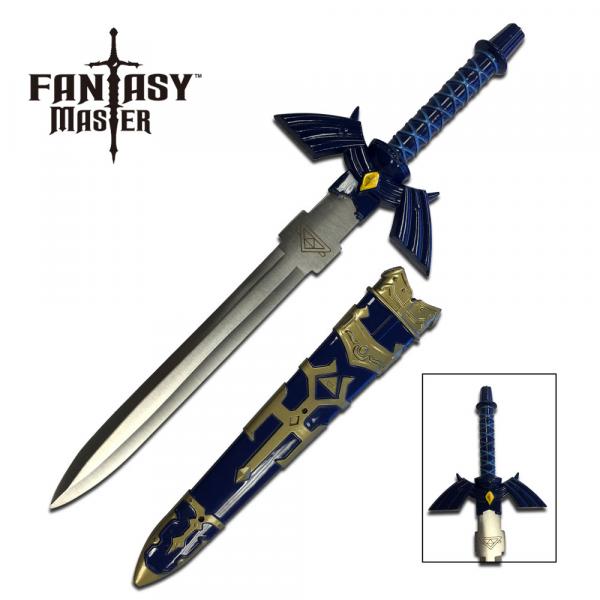 Legend of Zelda Dark Link Sword Dagger W/Scabbard Blue