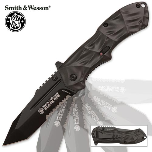 Spring Assist - S&W Black Operations - Tanto Point w/ Combo Edge picture