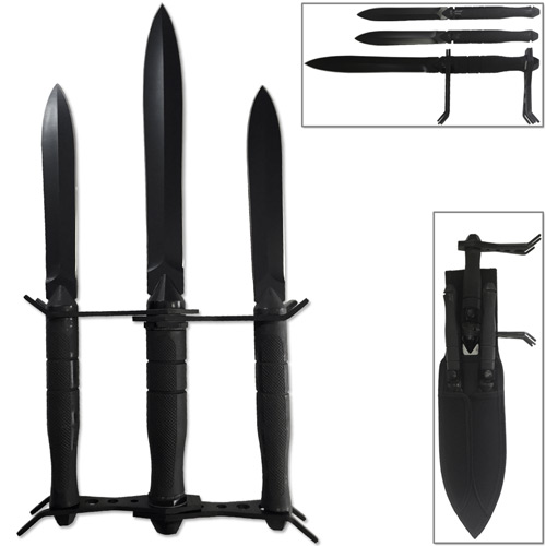 Triple Threat Tactical Bayonet Display M16-Styled Black