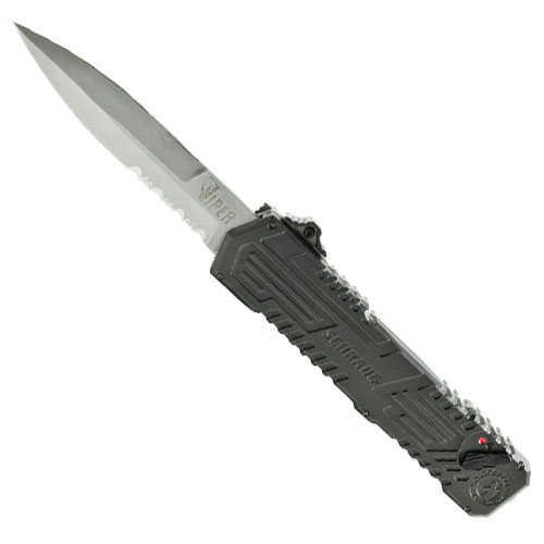 Schrade Viper Out-the-Front Assisted Opening Knife Silver Blade picture