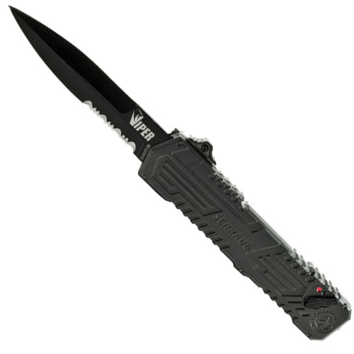 Schrade Viper Out-the-Front Assisted Opening Knife Black Blade