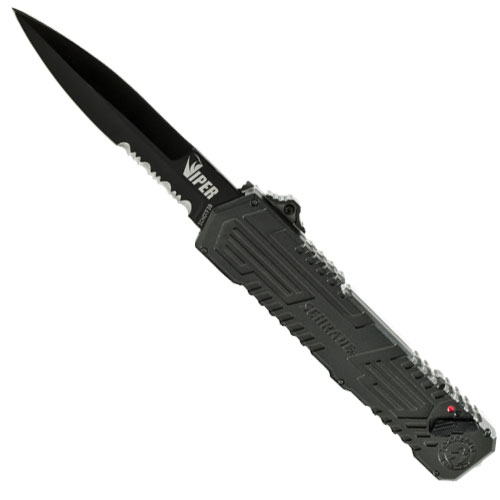 Schrade Viper Out-the-Front Assisted Opening Knife Black Blade picture