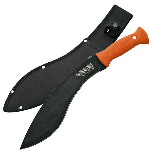 Zombie Killer Kukri Knife Orange Handle picture