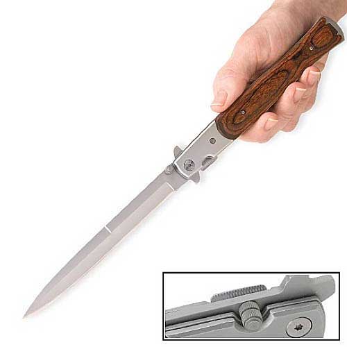 Monster Pakawood Stiletto Folding Knife MT-262W