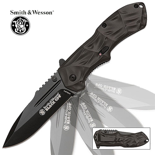 Spring Assist - S&W Black Operations - Spear Point w/ Plain Edge