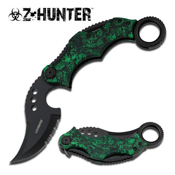 Zombie Tactical Skinner Assisted Opening Serrated Knife picture