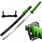 SAMURAI KATANAS SWORD GREEN COME W/TABLE STAND