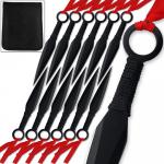 Stealthy Dozen Throwing Knives 12pcs SHARP Precision Balance Red