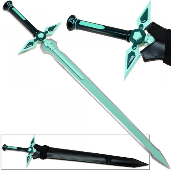 SAO Dark Repulser Sword w Leather Sheath Kirito Kirigaya Sword Art Online Turquoise picture