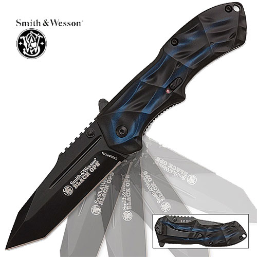 Spring Assist - S&W Black Operations - Tanto Point Blue picture