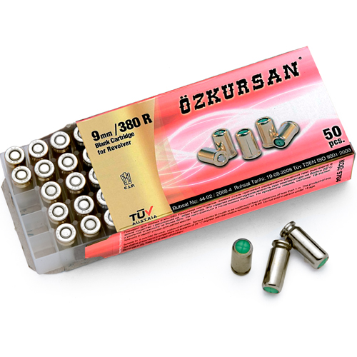 380 / 9mm Blank Gun Ammunition 50 Pack