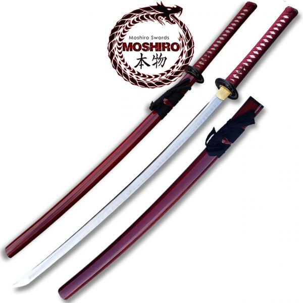 MOSHIRO 1095 High Carbon Steel Red Glossy Scabbard picture