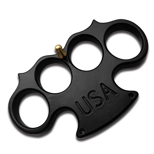 USA Heavy Duty Black Belt Buckle & Knuckle picture