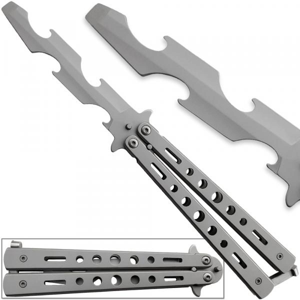 Bottle Popping Balisong Training Butterfly Knife Style Can Openr