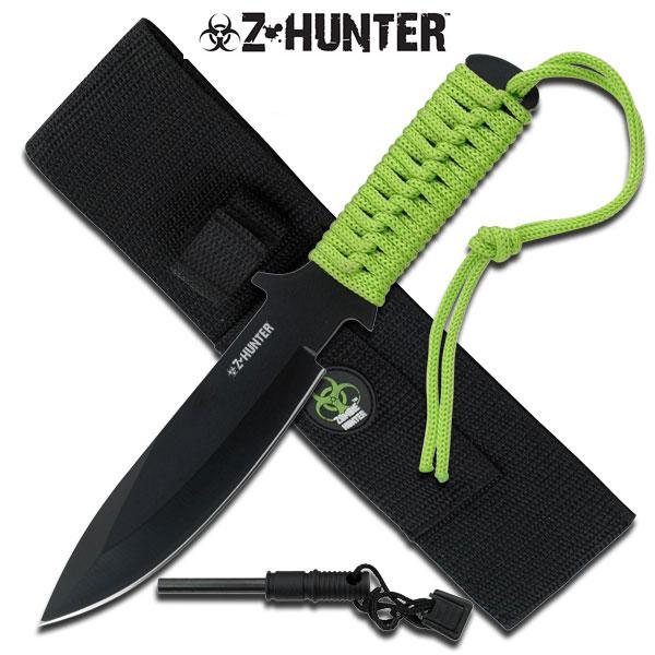 Zombie Hunter Full Tang Fire Starter Hunting Camping Knife