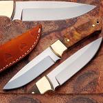 Custom Made J2 German Steel Full Tang Hunting Knife Rosewood Han