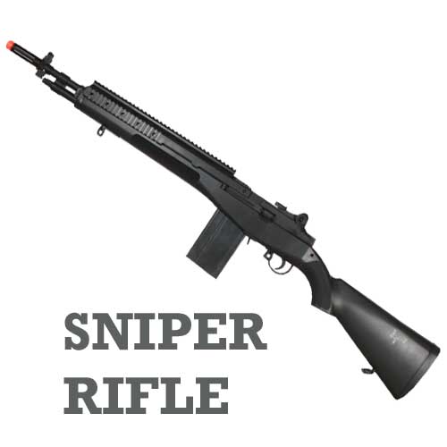 Sniper Rifle UKARMS M160B2 M14 RIS Spring Rifle w/ Flashlight