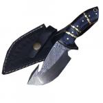 GUT HOOK SKINNER KNIFE HANDMADE DAMASCUS STEEL