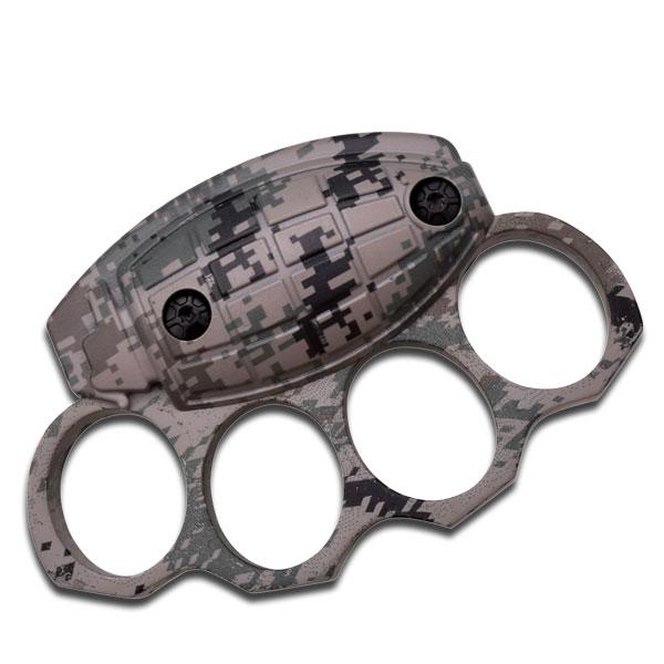 Frag Out! Metal Paper Weight Grenade Motif Knuckle Shape Urban Digital Camo picture