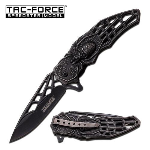 Tac-Force Speedster Spider Skull Spring Assisted Knife picture