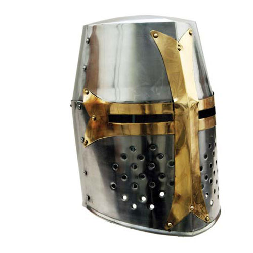 Brass Crusader Great Helmet