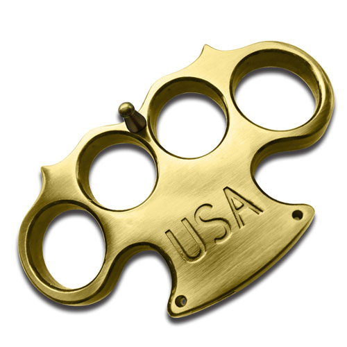 USA Heavy Duty Gold Belt Buckle & Knuckle