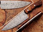 White Deer Damascus Cocco Bolo Wood Handle Chef Knife Kitchen Cutlery